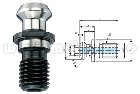 BT-533.png sUJETADOR DE ÁRBOL CONO BT PARA MAQUINAS MAZAK BT-50 CON REFRIGERACIÓN TIRANTE PULL STUD REF: BT-533 - Imagen 1
