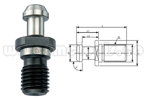 BT-536.png sUJETADOR DE ÁRBOL CONO BT PARA MAQUINAS MITSUI BT-40 CON REFRIGERACIÓN TIRANTE PULL STUD REF: BT-536 - Imagen 1