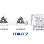 INSERTO DE PERFIL PARCIAL EXTERNO TORNEADO DE ROSCA REF:TR 3.0 ER16 LT10