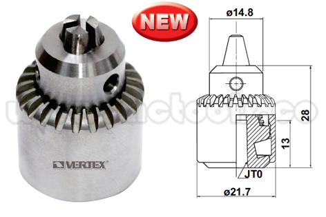 10090.png MANDRIL DE LLAVE ACERO INOX DE 0,3 - 6,5MM JT1 REF: 10091 - Imagen 1