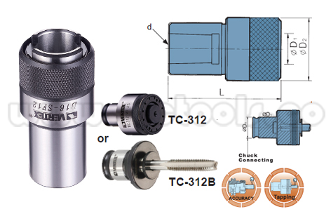 JTA6-SF12.jpg sUJETADOR DE MACHOS DE CAMBIO RÁPIDO TIPO TC (M2 - M14) REF: JTA6-SF12 - Imagen 1