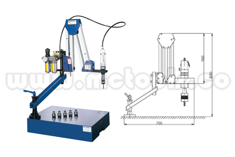 VAT-1408-1.jpg BRAZO PARA ROSCADO NEUMATICO M3-M8 REF: VAT-1408 - Imagen 1