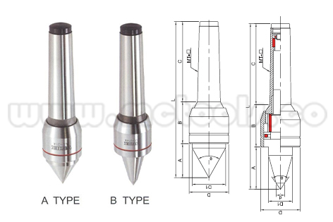 VLC-212.jpg PUNTO GIRATORIO CONO MORSE 4 MT4B RPM 2500 60° REF: VLC-214B - Imagen 1
