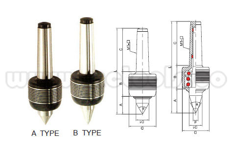 VCF-MT3A.jpg PUNTO GIRATORIO CONO MORSE 3 MT3B RPM 5000 60° REF: VCF-MT3B - Imagen 1