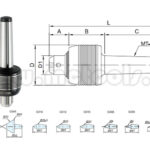PUNTO GIRATORIO CONO MORSE 5 MT5 PUNTAS INTERCAMBIABLES RPM 3000 60° REF: VCP-MT5