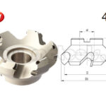 FRESA PLANEADORA DE 45° PARA ALTO AVANCE ZINC COATED (200MMx 1" SUJECIÓN) REF: HCN-200