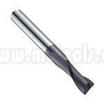 ESCARIADOR FRESA VERTICAL EN TUNGSTENO SOLIDO DE 2 FILOS, CORTE LARGO, CON RECUBRIMIENTO 1/8" 2 FLUTE SOLID CARBIDE LONG TMX END MILL 1-112-20124