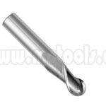 ESCARIADOR FRESA VERTICAL EN TUNGSTENO SOLIDO DE 2 FILOS,  PUNTA REDONDA 1/4" 2 FLUTE SOLID CARBIDE BALL NOSE TMX END MILL 1-103-2025