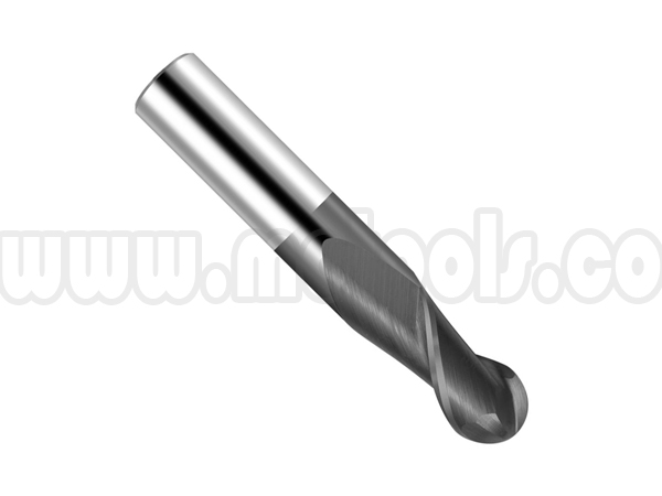 1-104-2006 ESCARIADOR FRESA VERTICAL EN TUNGSTENO SOLIDO DE 2 FILOS, PUNTA REDONDA CON RECUBRIMIENTO 1/8" 2 FLUTE SOLID CARBIDE BALL NOSE TMX END MILL 1-104-2012 - Imagen 1