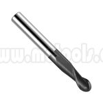 ESCARIADOR FRESA VERTICAL EN TUNGSTENO SOLIDO DE 2 FILOS,  PUNTA REDONDA, CON CORTE LARGO, CON RECUBRIMIENTO 1/4" 2 FLUTE SOLID CARBIDE BALL NOSE LONG TMX END MILL 1-113-20253