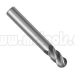 ESCARIADOR FRESA VERTICAL EN TUNGSTENO SOLIDO DE 4FILOS,  PUNTA REDONDA, CORTE LARGO 1/8" 4 FLUTE SOLID CARBIDE BALL NOSE 1-111-40123