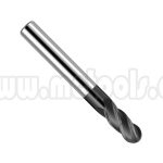 ESCARIADOR FRESA VERTICAL EN TUNGSTENO SOLIDO DE 4FILOS,  PUNTA REDONDA, CORTE LARGO, CON RECUBRIMIENTO 1/8" 4 FLUTE SOLID CARBIDE BALL NOSE LONG TMX END MILL 1-113-40122