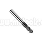ESCARIADOR FRESA VERTICAL EN TUNGSTENO SOLIDO DE 4FILOS,  PUNTA REDONDA, CORTE LARGO, CON RECUBRIMIENTO 1/2" 4 FLUTE SOLID CARBIDE BALL NOSE EXTRA-LONG TMX END MILL 1-113-40506